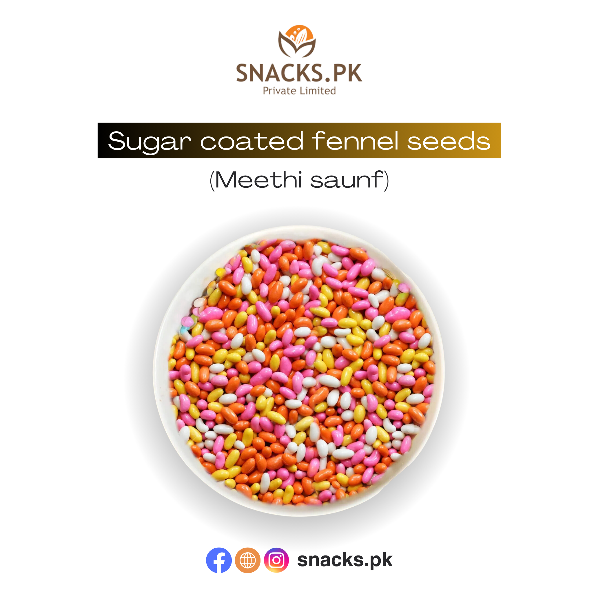 Sugar Coated Fennel (Saunf)
